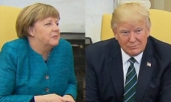 Vì sao ông Trump không bắt tay Thủ tướng Đức?