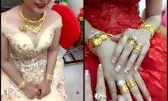 Bộ ảnh cô dâu miền Tây đeo vàng trĩu nặng trong đám cưới bất ngờ gây sốt trở lại