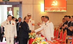 Chùm ảnh: Thủ tướng Nguyễn Xuân Phúc dự Đại hội Đảng bộ Công an Trung ương
