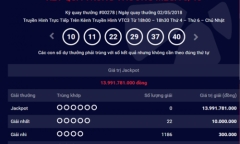 Kết quả Xổ số Vietlott hôm nay 4/5/2018: Jackpot “khủng” sẽ nở hoa hay bế tắc?