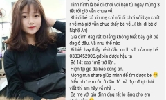 Thiếu nữ 14 tuổi mất tích bí ẩn khi về quê Nghệ An ăn Tết