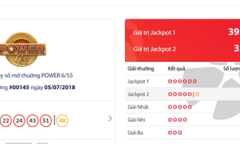 Kết quả xổ số Vietlott hôm nay 7/7/2018: Jackpot hơn 39 tỷ 