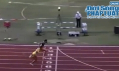 Clip: Quách Thị Lan ngất xỉu khi cán đích