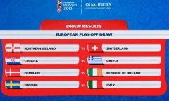 Play-off World Cup 2018 khu vực châu Âu: Italia tái ngộ