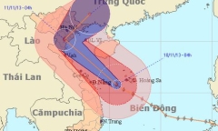 Siêu bão chuyển hướng về phía Bắc, tâm mưa dồn vào Đông Bắc Bộ