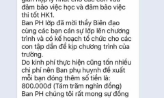 Phụ huynh bức xúc trước đề xuất thu 800 nghìn đồng/học sinh để tổ chức văn nghệ, hiệu trưởng nói gì?