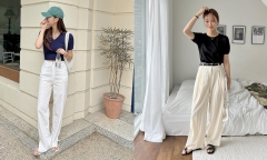 Những kiểu quần trắng “giải nhiệt” ngày nóng