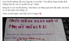 Lời chúc 8/3 ngộ nghĩnh của con làm mẹ xúc động