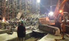 Lại sập giàn giáo ở Hà Tĩnh, một công nhân tử vong