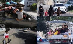 Hình ảnh người Palestine nhọc nhằn rời dải Gaza sau tuyên bố của Israel