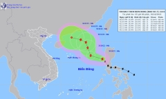 Bão Nalgae di chuyển vào Biển Đông, trở thành cơn bão số 7