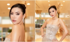 Minh Tú diện váy nữ thần tôn vòng eo quyến rũ