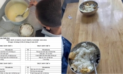 Sự thật đằng sau bữa cơm bán trú của học sinh lớp 5 chỉ có cơm trắng và đậu phụ ở Nghệ An