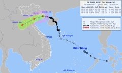 Bão số 7 suy yếu thành áp thấp nhiệt đới, bão Kompasu tiến nhanh vào biển Đông