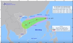 Áp thấp nhiệt đới suy yếu thành vùng áp thấp trên biển Đông