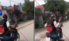 Lái xe máy bằng chân, nam sinh lớp 12 ở Phú Thọ bị phạt gần 8 triệu đồng