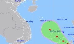 Áp thấp nhiệt đới di chuyển vào Biển Đông