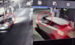 Clip: Gây tai nạn kinh hoàng khiến nạn nhân kẹt trên nắp capo, ô tô vẫn 