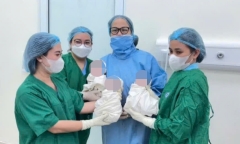 Mổ đẻ thành công cho ca sinh 3 hiếm gặp ở Hải Phòng