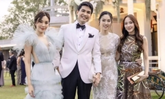 Nữ diễn viên bị chỉ trích vì mặc lộng lẫy trong đám cưới Hoa hậu chuyển giới Nong Poy