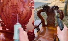 Dân mạng thi nhau chia sẻ các tuyệt chiêu làm sạch thần tốc loại bàn ghế chạm trổ tỉ mỉ 