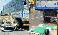 Tin tức tai nạn giao thông mới nhất ngày 24/8: Ngã xe máy trên đường, người đàn ông bị ô tô tải cán tử vong