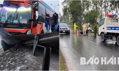 Tin tức tai nạn giao thông mới nhất ngày 11/1: Va chạm với xe trộn bê tông, xe ô tô khách lao xuống bờ sông