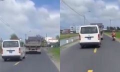 Phú Yên: Xử phạt tài xế ô tô tải không nhường đường cho xe cấp cứu