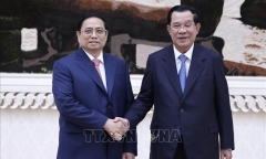 Thủ tướng Phạm Minh Chính hội đàm với Thủ tướng Campuchia