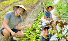 Cơ ngơi “triệu đô” của sao Việt: Trầm trồ trước khu vườn xanh mướt của diễn viên Trí Quang