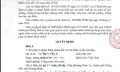 Xúc phạm chồng, người phụ nữ ở Quảng Bình bị phạt 7,5 triệu đồng