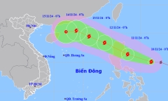 Bão Toraji tiến gần Biển Đông, tương tác bão đôi với bão Yinxing 