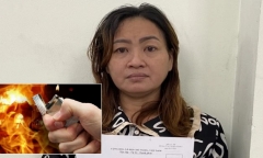 Tạm giữ người phụ nữ đổ xăng phóng hỏa phòng trọ của đồng nghiệp sau mâu thuẫn
