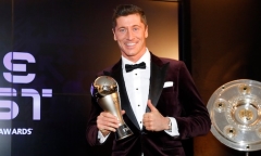 Vượt qua Messi, tiền đạo Lewandowski chiến thắng giải The Best của FIFA