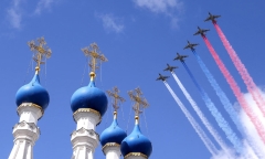 Quân đội Nga diễn tập lễ duyệt binh mừng Ngày Chiến thắng tại Moscow