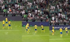 Ronaldo bị ném “mưa chai lọ” khi ghi bàn từ chấm 11m