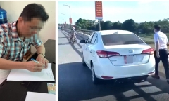 Vụ người đàn ông đậu xe giữa cầu, vứt đồ xuống sông ở Thanh Hóa: Bị phạt 13,5 triệu đồng, lộ danh tính tài xế