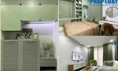 Căn hộ màu xanh lá pastel độc đáo của của cặp vợ chồng trẻ khiến dân mạng hết lời khen ngợi