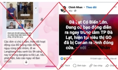 “Đà Lạt xảy ra biến lớn, bạo động” là thông tin sai sự thật