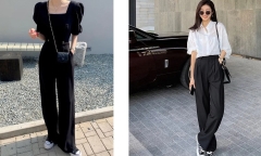 Quần ống rộng công sở được ưa chuộng đầu hè