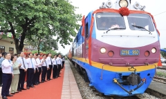 Đường sắt khai trương đoàn tàu liên vận quốc tế đầu tiên từ ga Cao Xá