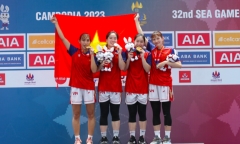 Bóng rổ Việt Nam lần đầu tiên có được tấm huy chương vàng lịch sử tại SEA Games 32