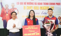 Trao 200 triệu đồng trong buổi giao lưu của VĐV Cao Thị Duyên với Gia đình Việt Nam