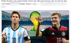 Dân mạng dồn dập dự đoán tỷ số trận Đức đấu với Argentina 