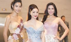 Top 3 Hoa khôi Áo dài Việt Nam ăn tối chia tay Hoa hậu Thế giới Ivian Sarcos