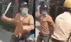 Hà Tĩnh: Truy bắt 2 thanh niên dùng dao kiếm đe dọa cảnh sát giao thông