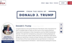 Ra mắt chưa đầy tháng, trang web cá nhân của ông Trump đã bị sập