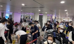 Khách liên tục đổ về, sân bay Tân Sân Nhất lập kỷ lục mới ngày cuối nghỉ Tết