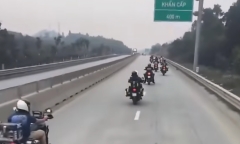 Xử phạt nhóm người lái mô tô phân khối lớn vào cao tốc Tuyên Quang – Phú Thọ