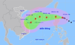 Bão Yinxing tiến sát Biển Đông, mạnh cấp 15, giật trên cấp 17